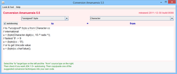 Conversion Amanuensis screenshot