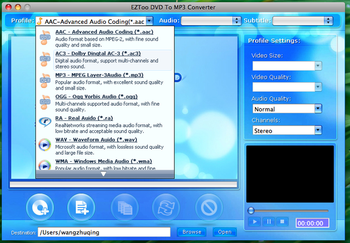 Convert DVD To MP3 for MAC screenshot