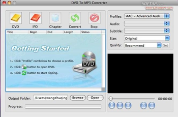 Convert DVD To MP3 for MAC screenshot 2