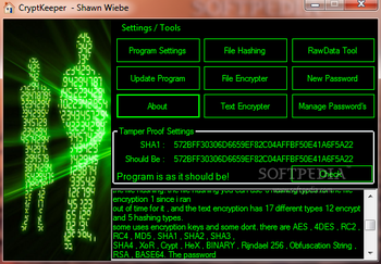 CryptKeeper screenshot