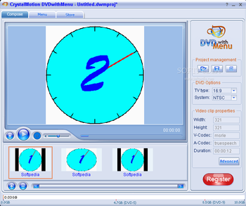 CrystalMotion DVDwithMenu screenshot