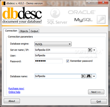 dbdesc screenshot