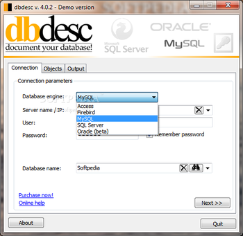 dbdesc screenshot 2