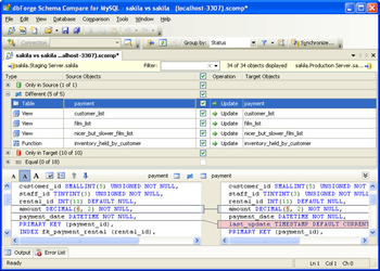 dbForge Schema Compare for MySQL screenshot 3