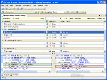dbForge Schema Compare for MySQL screenshot 4