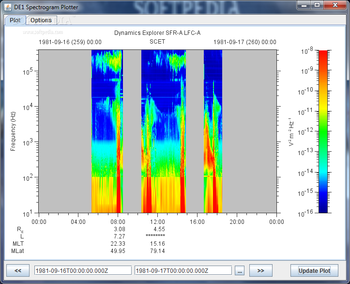 DE1 Spectrogram Plotter screenshot