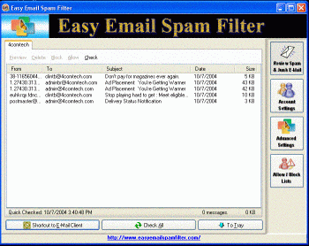 Easy Email Spam Filter - Download Free with Screenshots and Review