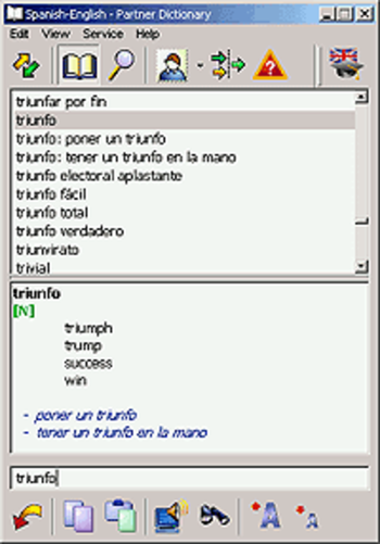 ECTACO English <-> Spanish Talking Partner Dictionary for Windows screenshot 2
