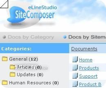 eLineStudio Site Composer CMS screenshot