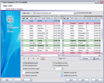 EMS Data Comparer for MySQL screenshot