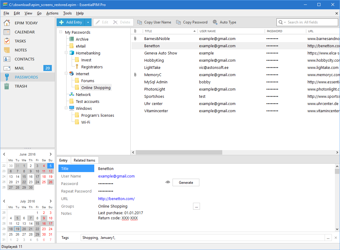 instal EssentialPIM Pro 11.6.5 free