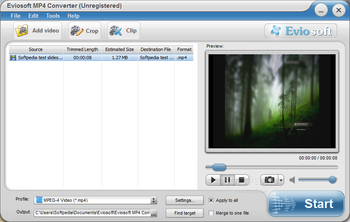 Eviosoft MP4 Converter screenshot