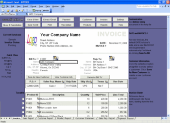 Excel Invoice Manager Platinum screenshot
