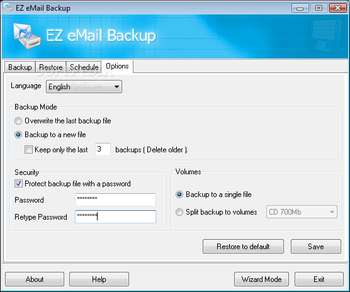 EZ eMail Backup screenshot 4
