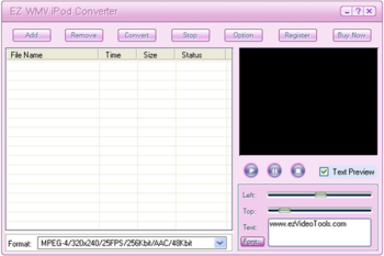 EZ WMV iPod Converter screenshot