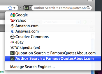 Famous Quotes Search for FireFox/IE/Chrome screenshot