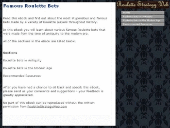 Famous Roulette Bets screenshot