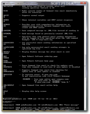 febooti Command Line Email screenshot 3