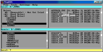 FileVan For DOS screenshot