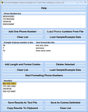 Format Multiple Phone Numbers In Text Files Software ...