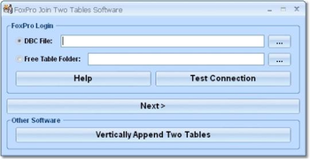 FoxPro Join Two Tables Software screenshot