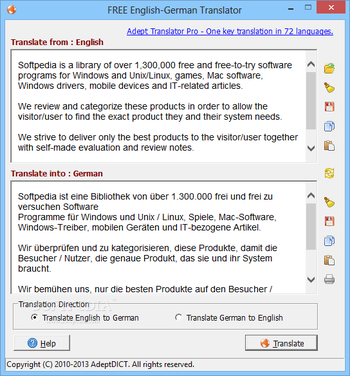FREE English-German Translator screenshot