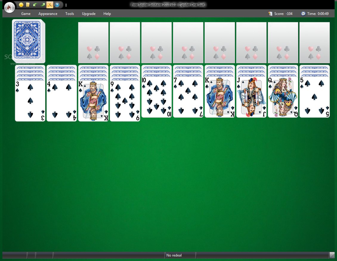 spider solitaire game for free online