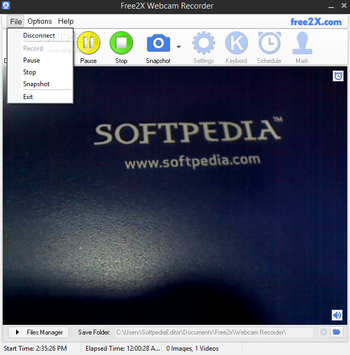 Free2X Webcam Recorder screenshot 2