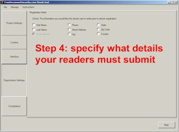 FreeDocumentSecurity Ebook Tool screenshot 4