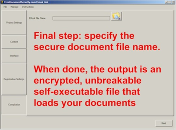 FreeDocumentSecurity Ebook Tool screenshot 5