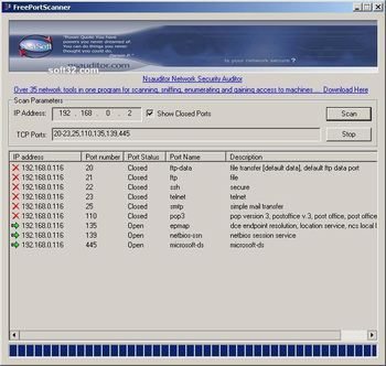 FreePortScanner screenshot 3