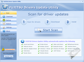 FUJITSU Drivers Update Utility screenshot