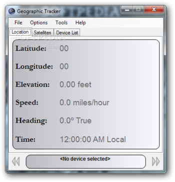 Geographic Tracker screenshot