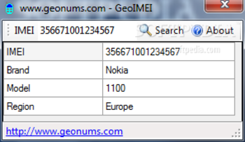 GeoIMEI screenshot