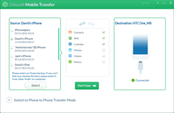 Gihosoft Mobile Transfer screenshot 3