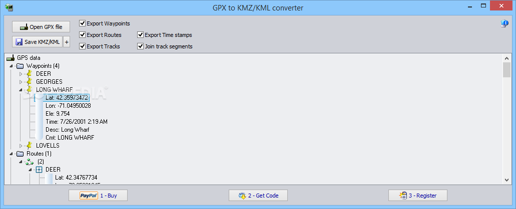 kmz to kml converter - mygeodata converter