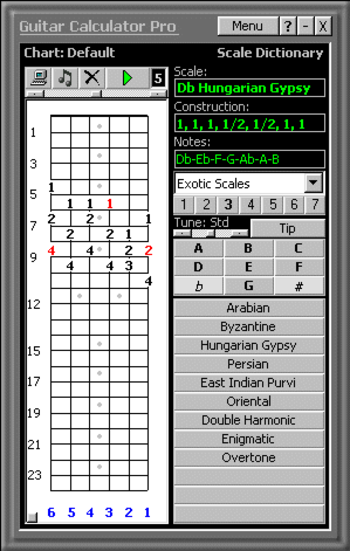 Guitar Calculator Pro screenshot