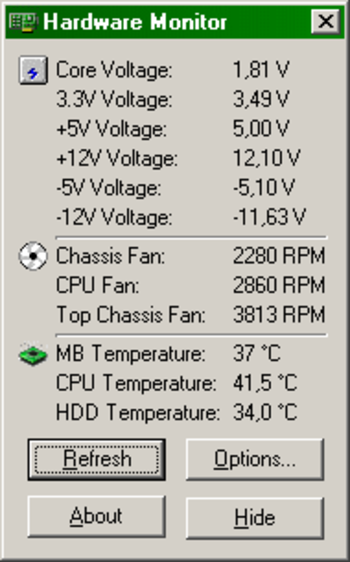 hardware monitor for xp