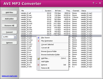 HooTech AVI MP3 Converter screenshot 3