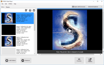 HTML5 Video Player screenshot