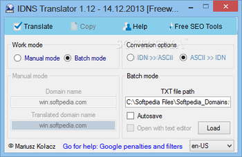 IDNS Translator screenshot 2