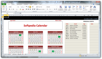 indzara Calendar Template screenshot 2