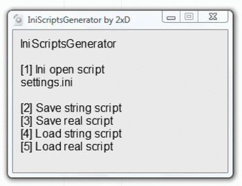 IniScriptsGenerator screenshot