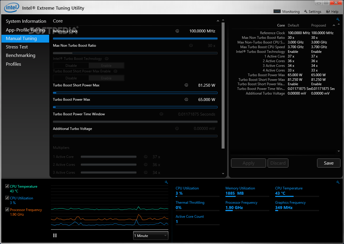 free Intel Extreme Tuning Utility 7.12.0.29