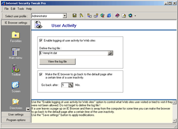 Internet Security Tweak Pro screenshot
