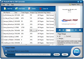 iPubsoft PDF to TIFF Converter screenshot