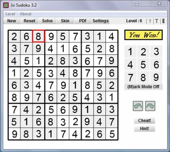 Jsi Sudoku screenshot