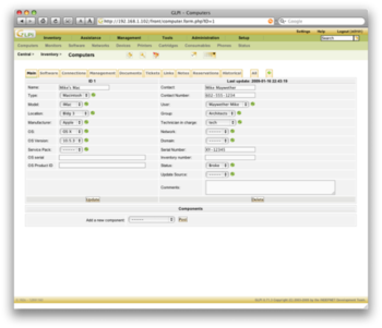 JumpBox for the GLPI IT and Asset Management System screenshot