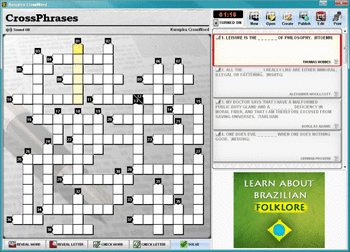 Kurupira Crossword Puzzle screenshot