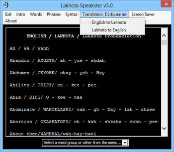 Lakhota Speakster screenshot 5